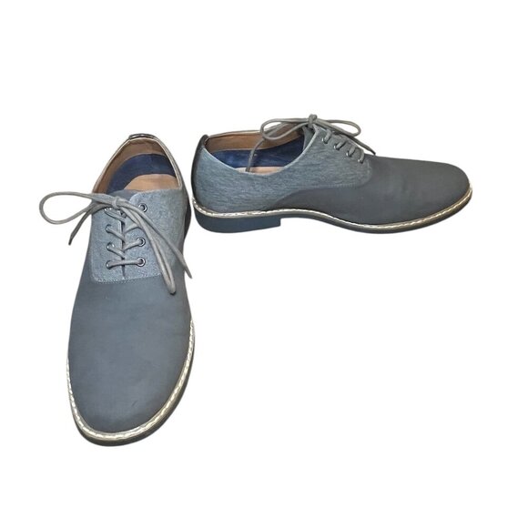 Aldo Grey Men's Textile Saddle Lace Up Oxford Shoes Footwear Size: 11 - Picture 1 of 7